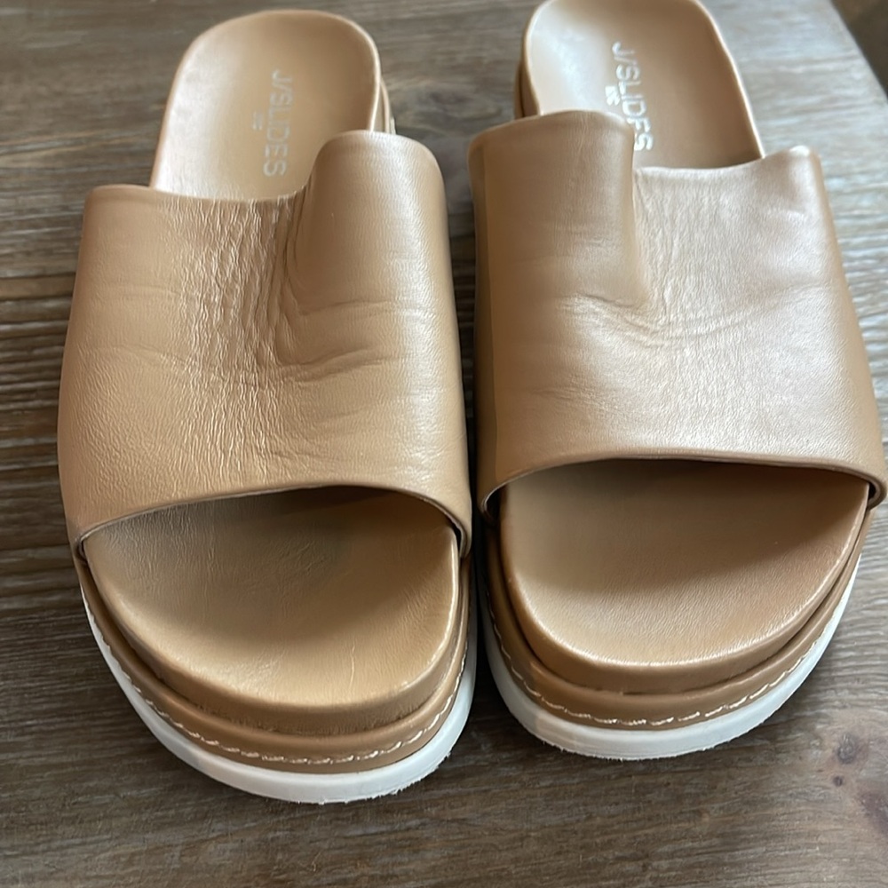 J/Slides, Sandals Tan/Camel Color, Size 8.5 - image 4